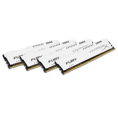 Mémoire HyperX FURY DDR4 White 64GB (4x16GB) 2666Mhz CL16 