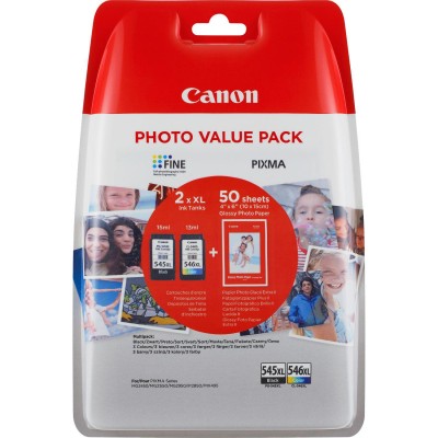 Canon PG-545XL Noir + CL-546XL Couleurs