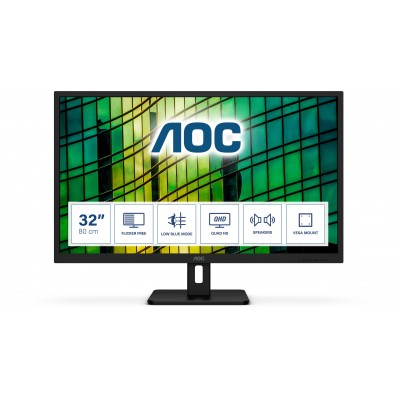 Ecran 31,5" AOC Q32E2N - WQHD 4ms 75Hz