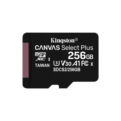 CARTE Micro SDXC 256Go Kingston Canvas Select Plus