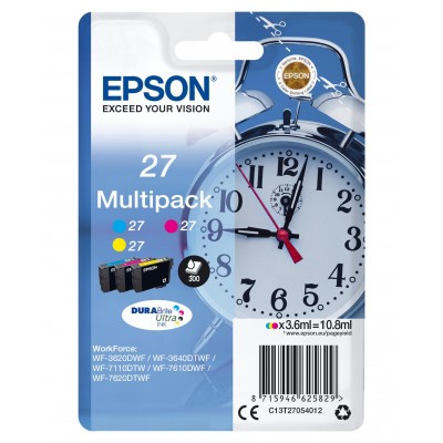 Cartouches Epson 27 Reveil Pack couleurs C13T27054012
