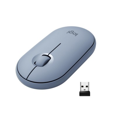 SOURIS Bluetooth/Logitech M350 Pebble Bleu Gris 