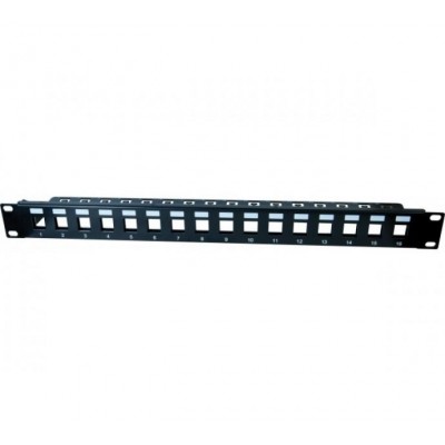DEXLAN PANNEAU 1U 16 PORTS STP KEYSTONE AVEC SUPPORT CABLES