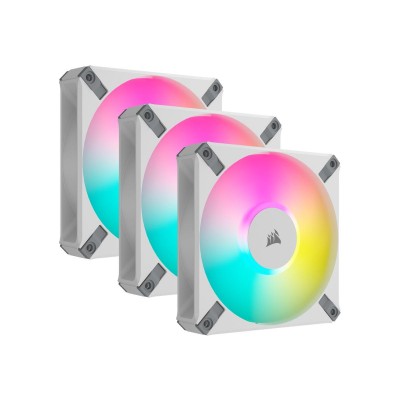VENTILATEUR 120mm/Corsair AF120 RGB Elite/Blanc/Pack de 3