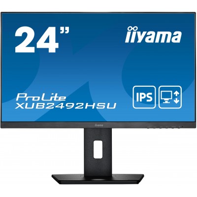 Ecran 24"iiyama ProLite XUB2492HSU-B5 1080P H/P/HP/HUB USB IPS