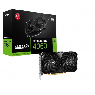 CARTE GRAPHIQUE Nvidia GeForce RTX 4060/MSI Ventus 2X Black OC 8Go