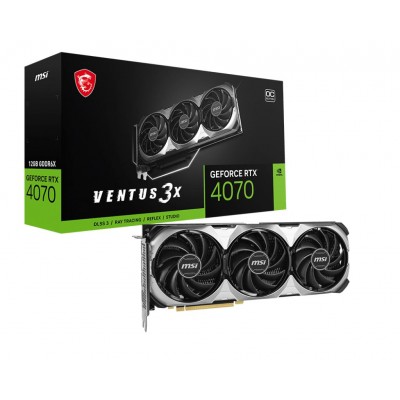CARTE GRAPHIQUE Nvidia Geforce RTX 4070/MSI Ventus 3X E OC 12Go
