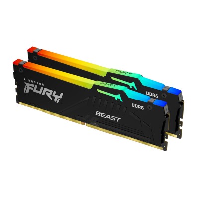 MEMOIRE DDR5 32Go/Kingston Fury Beast RGB/2*16Go/6000MHz/XMP/EXPO