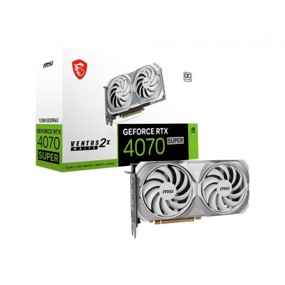 CARTE GRAPHIQUE RTX 4070 MSI SUPER 12G VENTUS 2X OC White