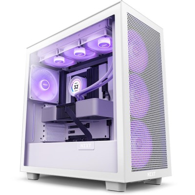 BOITIER ATX/NZXT H7 Flow RGB/Blanc