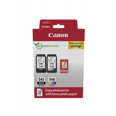 Canon PG-545 Noir +CL-546 Couleurs