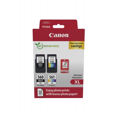 Canon PG-560XL Noir + CL-561XL Couleurs