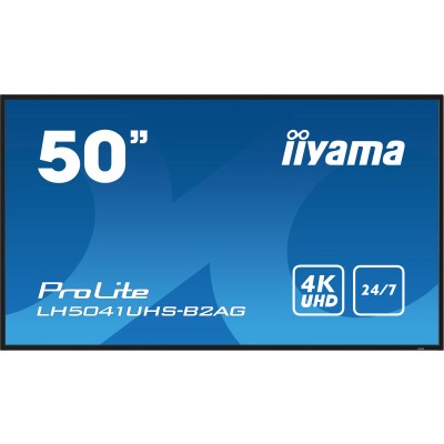 Moniteur 50" IIYAMA Affichage dynamique 4k HDMI/RJ45/2X10W
