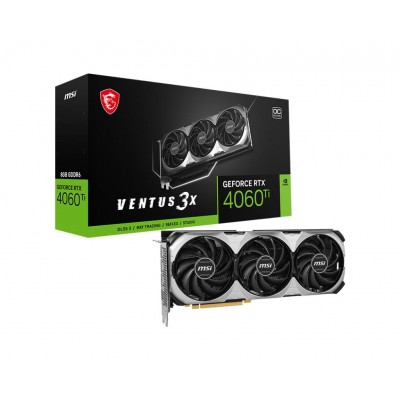 CARTE GRAPHIQUE Nvidia GeForce RTX 4060Ti/MSI Ventus 3X E Black OC 8G