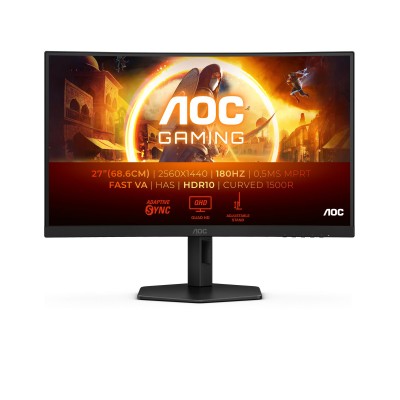 ECRAN 27"/AOC CQ27G4X/QHD/Fast-VA/180Hz/Curved/1ms