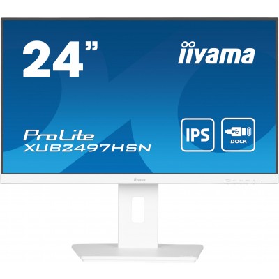 ECRAN 24"/iiyama ProLite XUB2497HSN-W2/100Hz/IPS/1ms/USB-C doc/Blanc