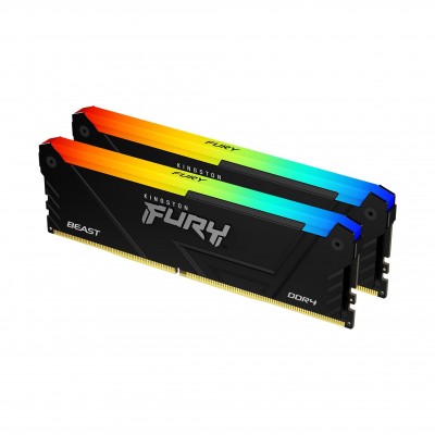 MEMOIRE DDR4 16Go/Kingston Fury Beast RGB/2x8Gb/3200MHz/CL16
