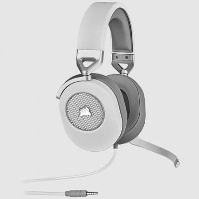 CASQUE Filaire/Corsair HS65 Surround/Blanc